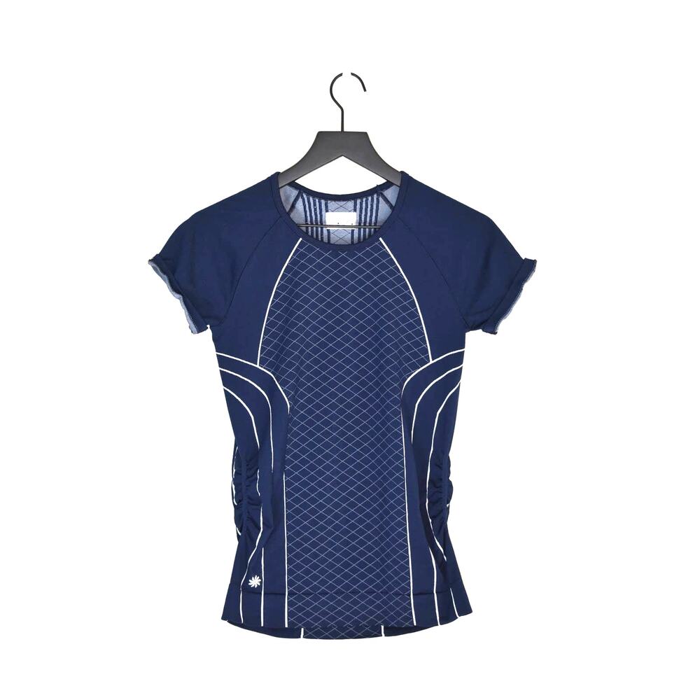 Athleta Finish Fast Line Tee Navy Blue Size M - Picture 2 of 4